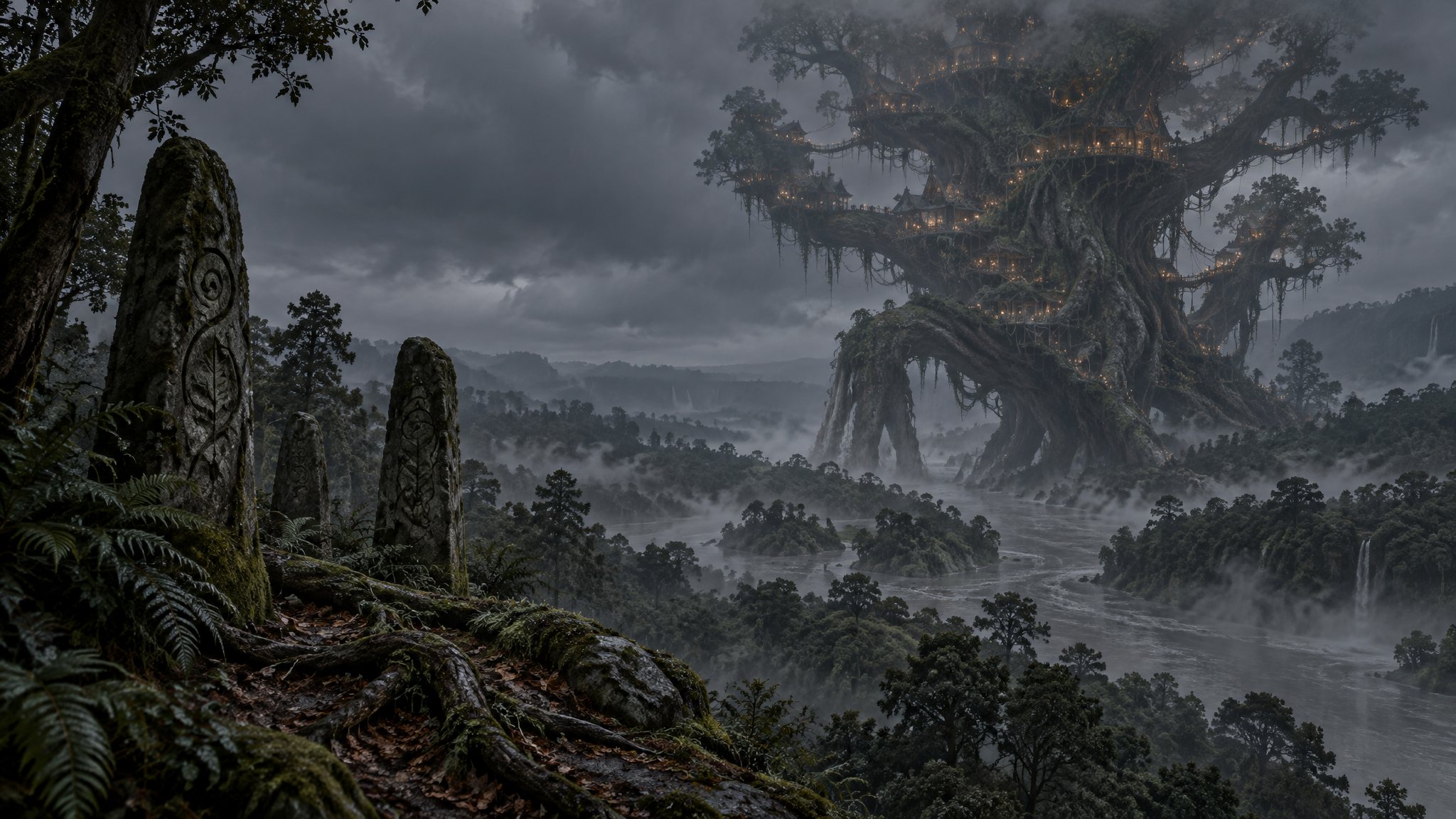 The walking tree-city of Falinesti in Valenwood